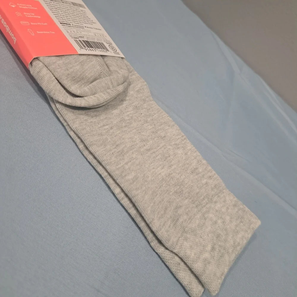 Bombas Youth Knee High Socks Heather Gray Lightweight‎ Cotton Athletic Casual